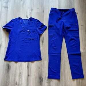 Figs Deep Royal Blue Catarina Yola Skinny Scrubs